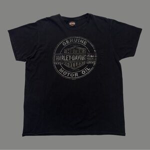 Retro Black/Grey Harley Davidson Pocket Tee